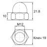 DIN1587-M12 А2